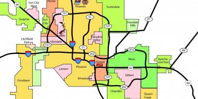 Phoenix metro oblast mapě