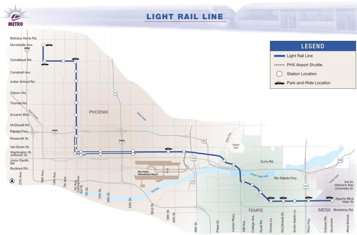 Phoenix light železniční mapa 2016