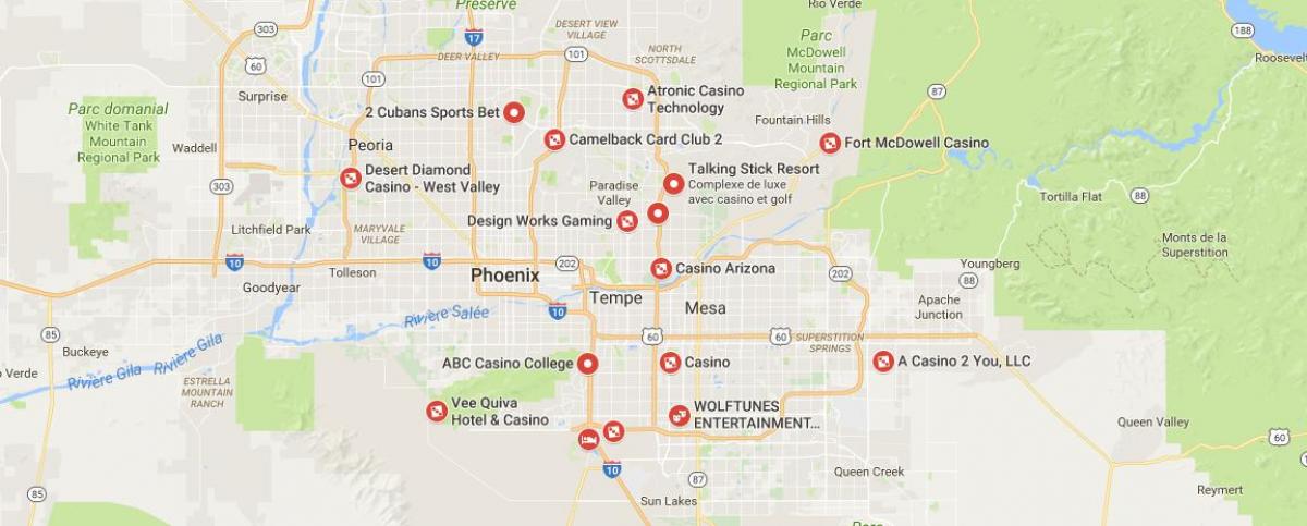 mapa Phoenix casino