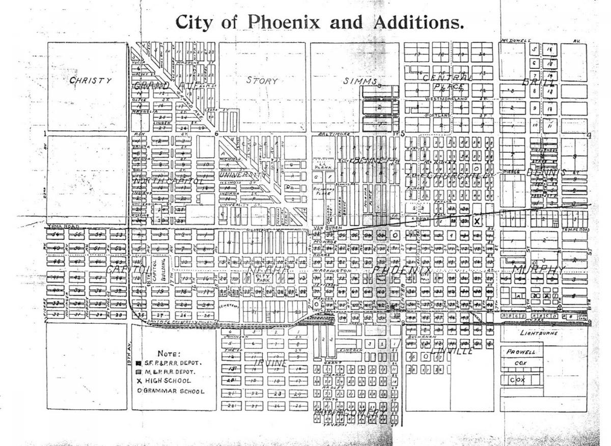 mapa metro Phoenix
