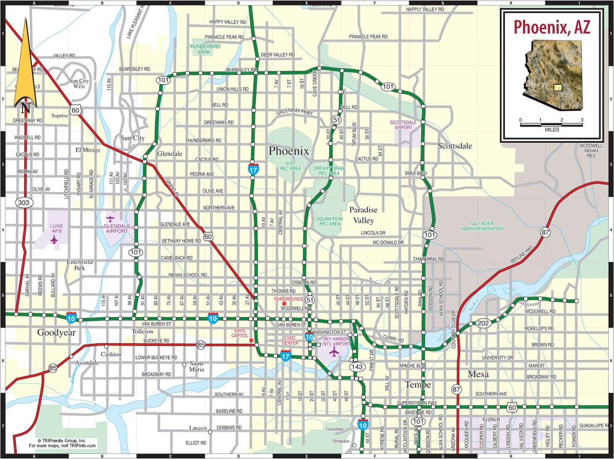Phoenix az na mapě