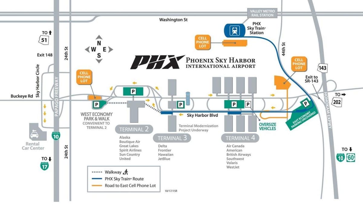 mapa sky harbor