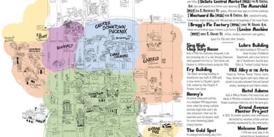Mapa downtown Phoenix