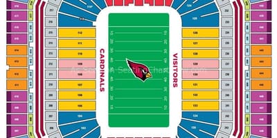 University of Phoenix stadium sezení mapě