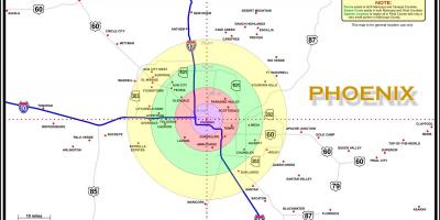 Mapa oblasti Phoenix