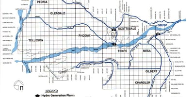 Phoenix kanálu systému mapě