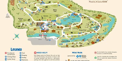 Mapa Phoenix Zoo