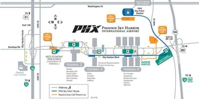 Skyharbor airport mapě
