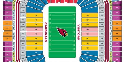 Mapa university of Phoenix stadium